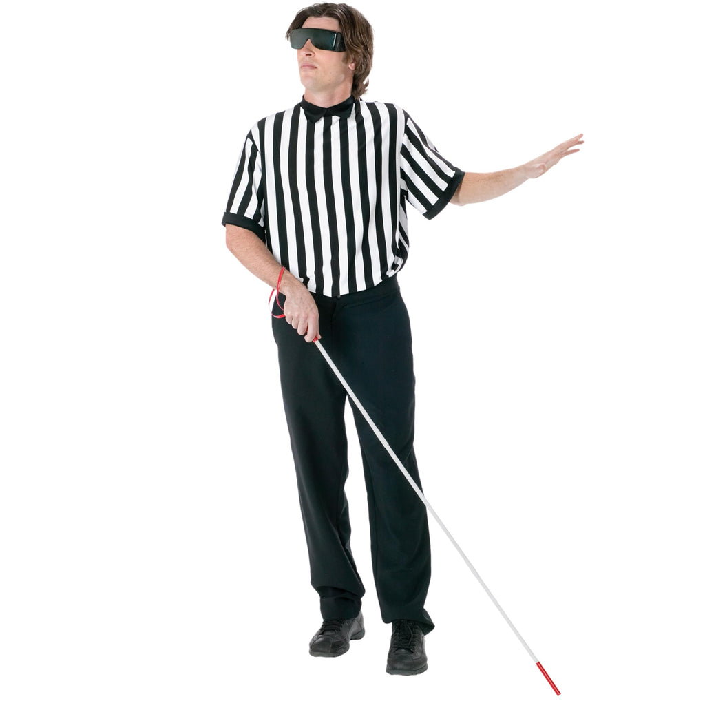 FunWorld Men's Blind Referee Kit, Black, One Size