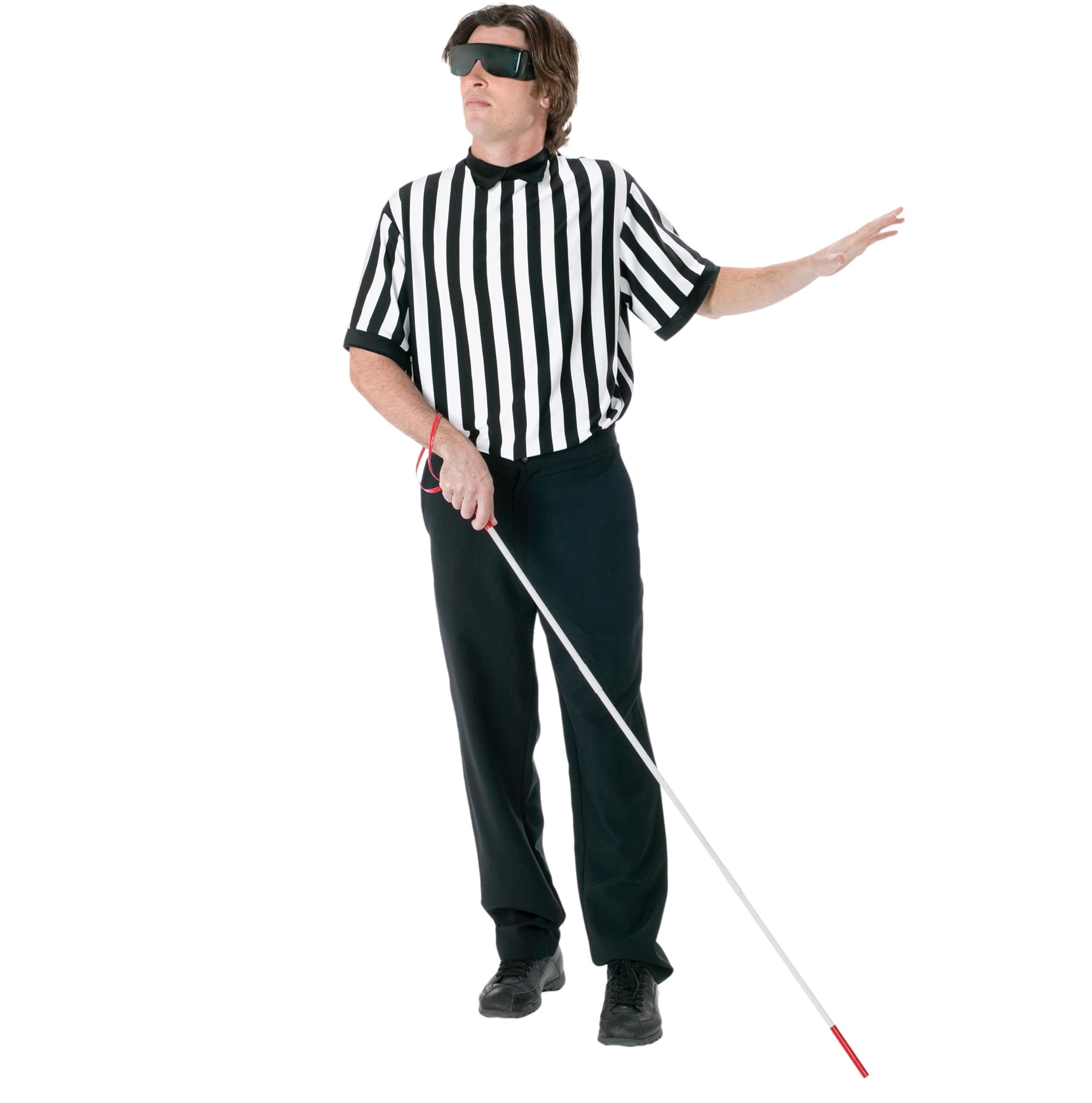 FunWorld Men's Blind Referee Kit, Black, One Size