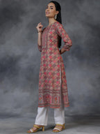 Libas WomenS Crepe Printed Straight Kurta (26552_Multicoloured