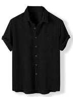Eyebogler MenS Solid Regular Fit Polyester Casual Shirt With Spread Collar & Full Sleeves Shirt Black