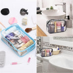Tbestmax 10 Pcs Clear Cosmetic Bags Small Makeup Bags Portable Waterproof Travel Toiletry Bags Colorful Organizer, 7.5x 4.8x 2.3