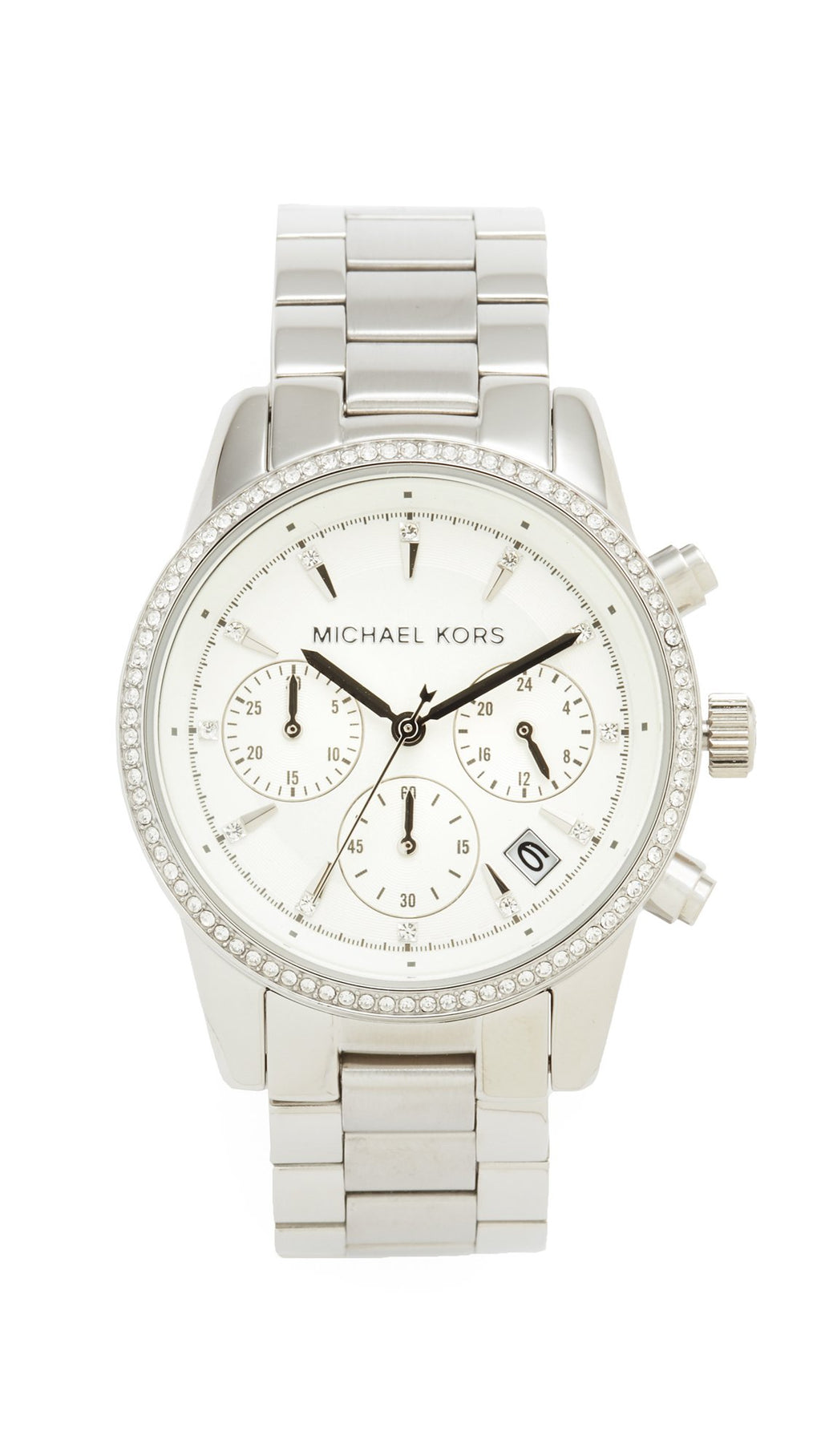 Michael Kors Ritz Chronograph Silver-Tone Stainless Steel Women's Watch (Model: MK6428)