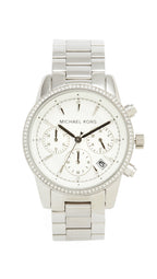 Michael Kors Ritz Chronograph Silver-Tone Stainless Steel Women's Watch (Model: MK6428)