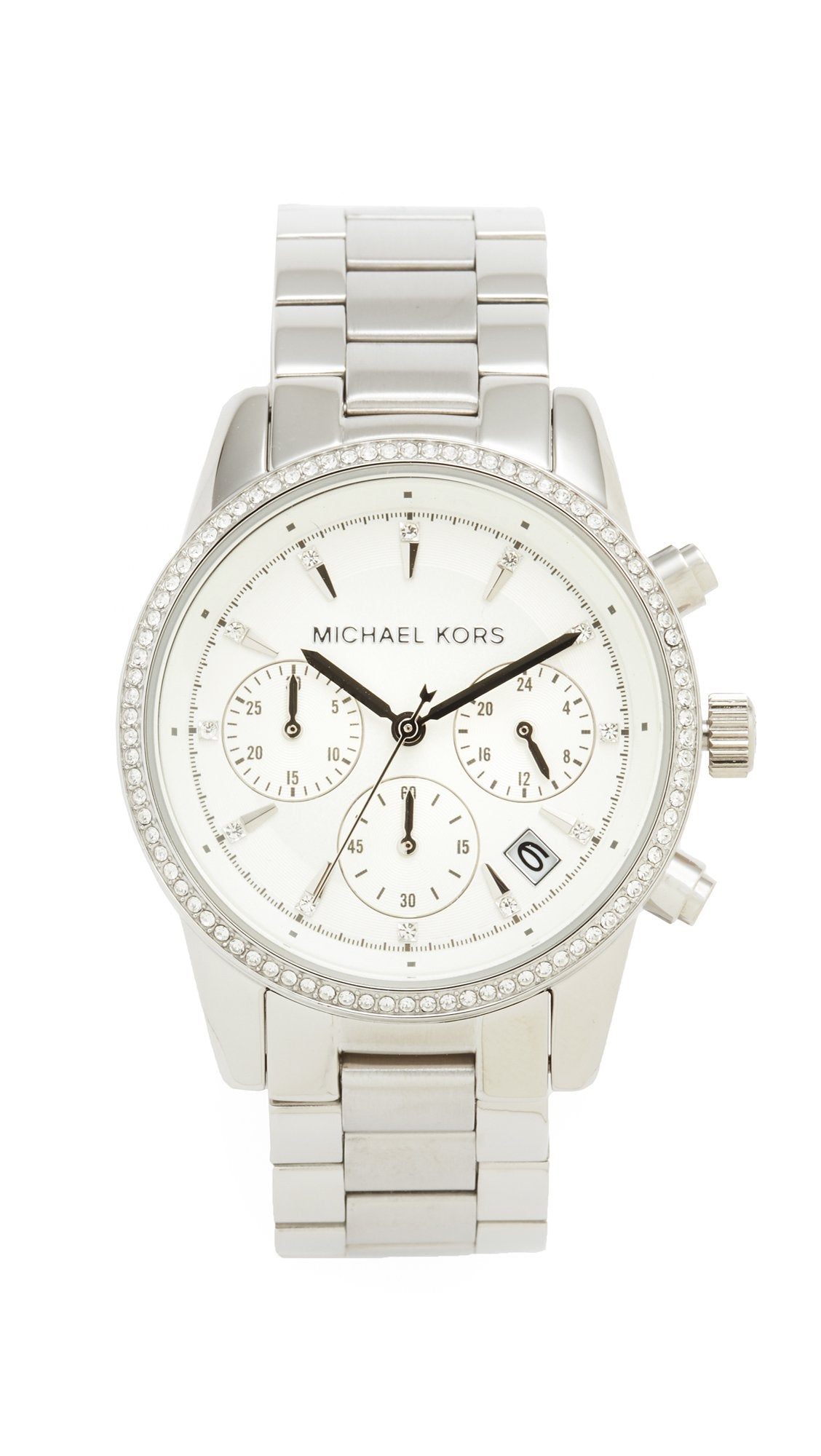 Michael Kors Ritz Chronograph Silver-Tone Stainless Steel Women's Watch (Model: MK6428)