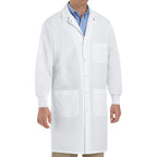 Red Kap Unisex Specialized Cuffed Lab Coat with 3 Front Pockets, White, 2X-Large