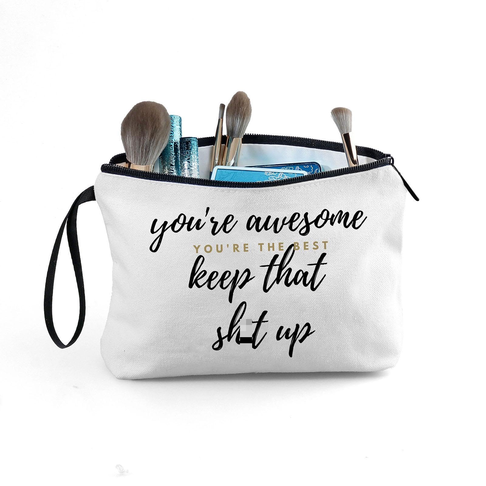 SEAMOON Special Gifts For Women,Canvas Zipper Pouch,Inspirational Gifts For Women Friends,Best Friends Birthday Gifts,Sister Bir