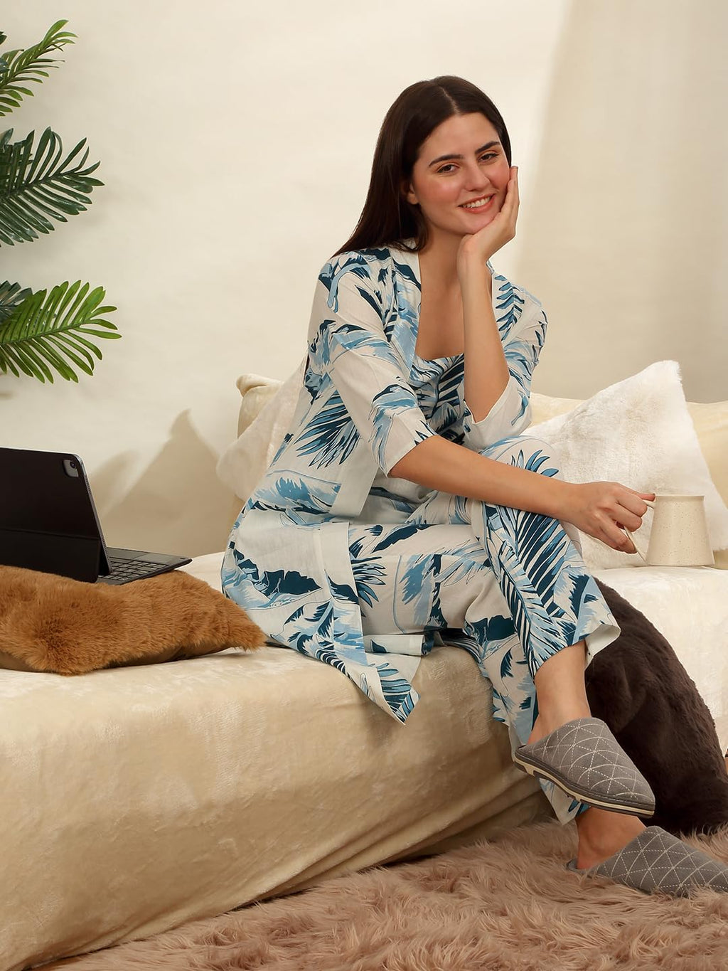 Sweet Dreams Women Printed 3 Piece Set