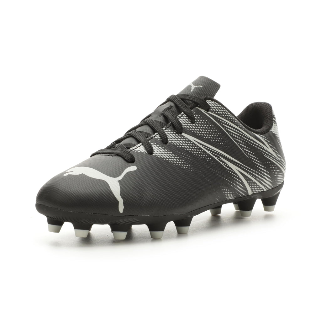 PUMA Attacanto Firm, Artificial Ground Soccer Cleats Sneaker, Black-Silver Mist, 5.5 US Unisex Big Kid