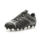 PUMA Attacanto Firm, Artificial Ground Soccer Cleats Sneaker, Black-Silver Mist, 6.5 US Unisex Little Kid