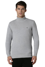 Louis Philippe MenS Acrylic Blend Turtle Neck Sweater (Lpswmrgf432351_Grey