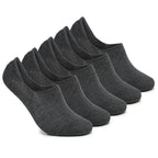 Xjarvis Premium 5 Pairs No Show Low Cut Loafer Socks For Men & Women Non Slip With Combed Cotton Socks For Sports, Running & Hik