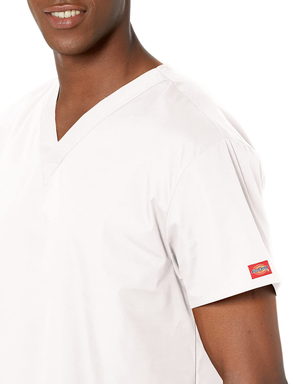 Dickies Women's EDS Signature Scrubs 86706 Missy Fit V-Neck Top, White, X-Large