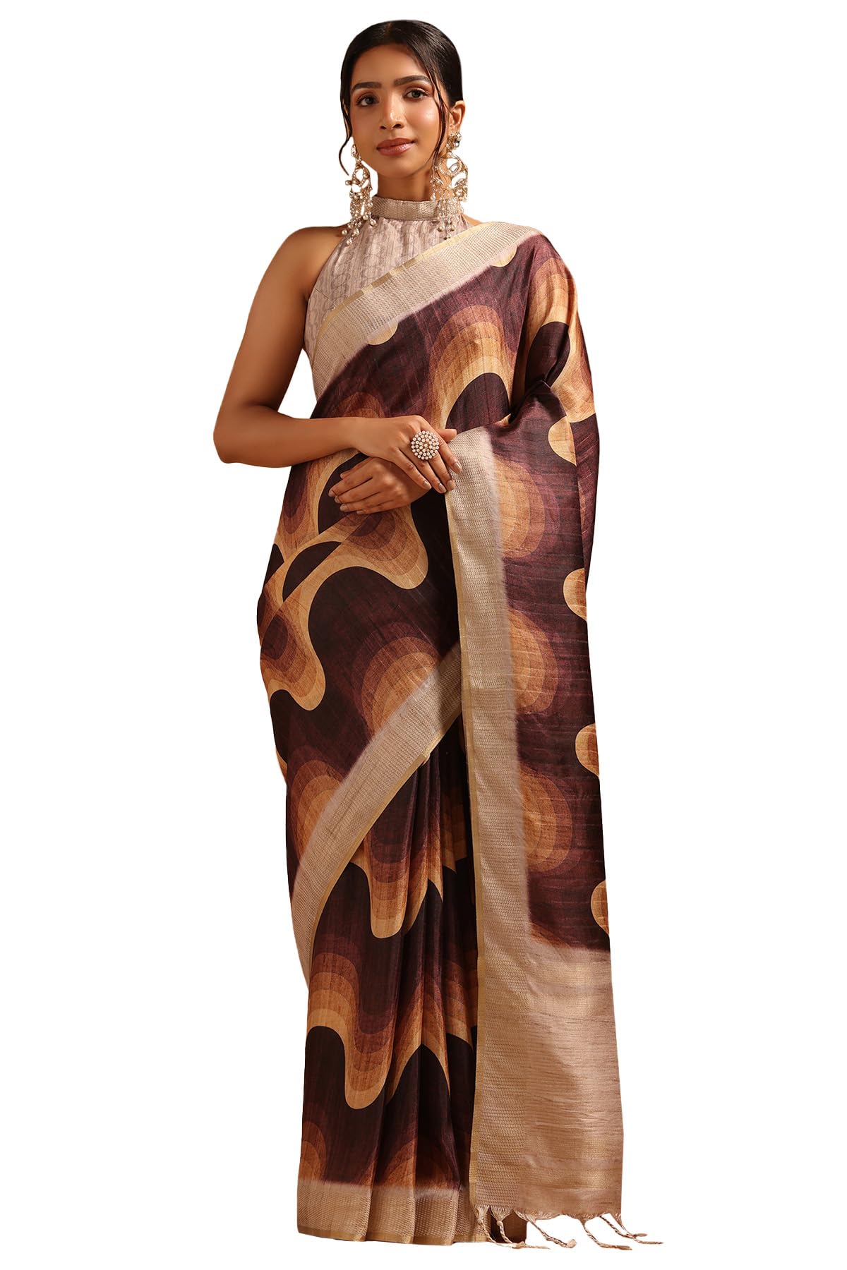 Soch Women Tussar Digital Printed Saree