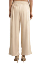 Aurelia Gold Poly Blend Solid Palazzo For Women