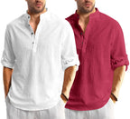 Zartha MenS Regular Fit Solid Pattern Cotton Blend Kurta With Spread Collar Long Sleeve And Standard Length | Shirt For Man