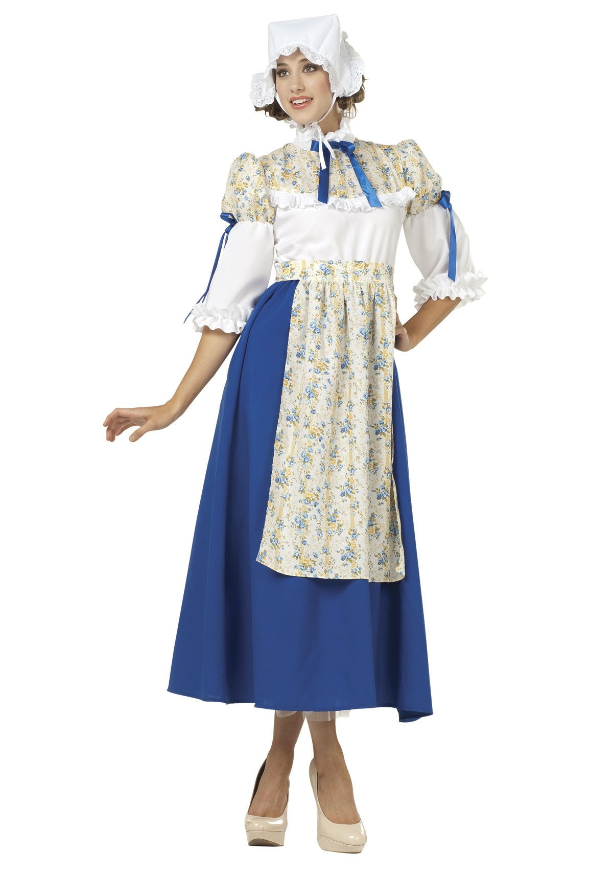Colonial Lady Bella:Blue/Print