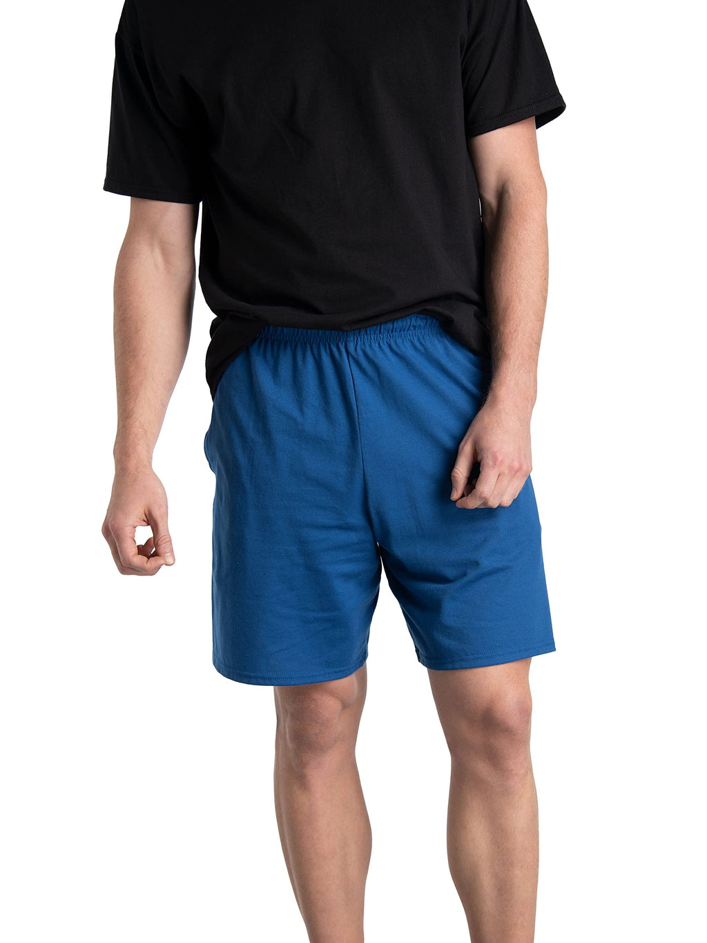 Fruit of the Loom Men's Eversoft Cotton Shorts with Pockets (S-4xl), 2 Pack-Blue