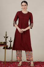Aurelia WomenS Solid Straight Kurta | Round Neck Kurta For Women | Solid Kurta For Women | Beautiful Regular Fit Kurta For Women