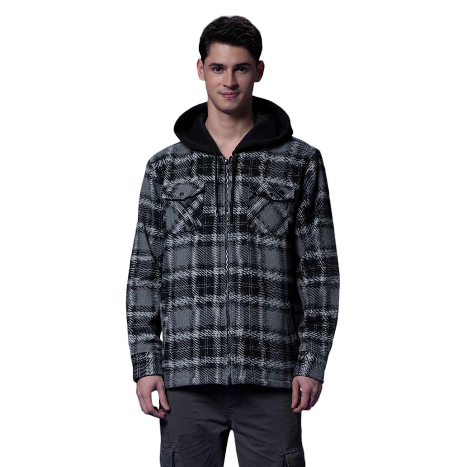 Black Check Full Sleeve Shacket