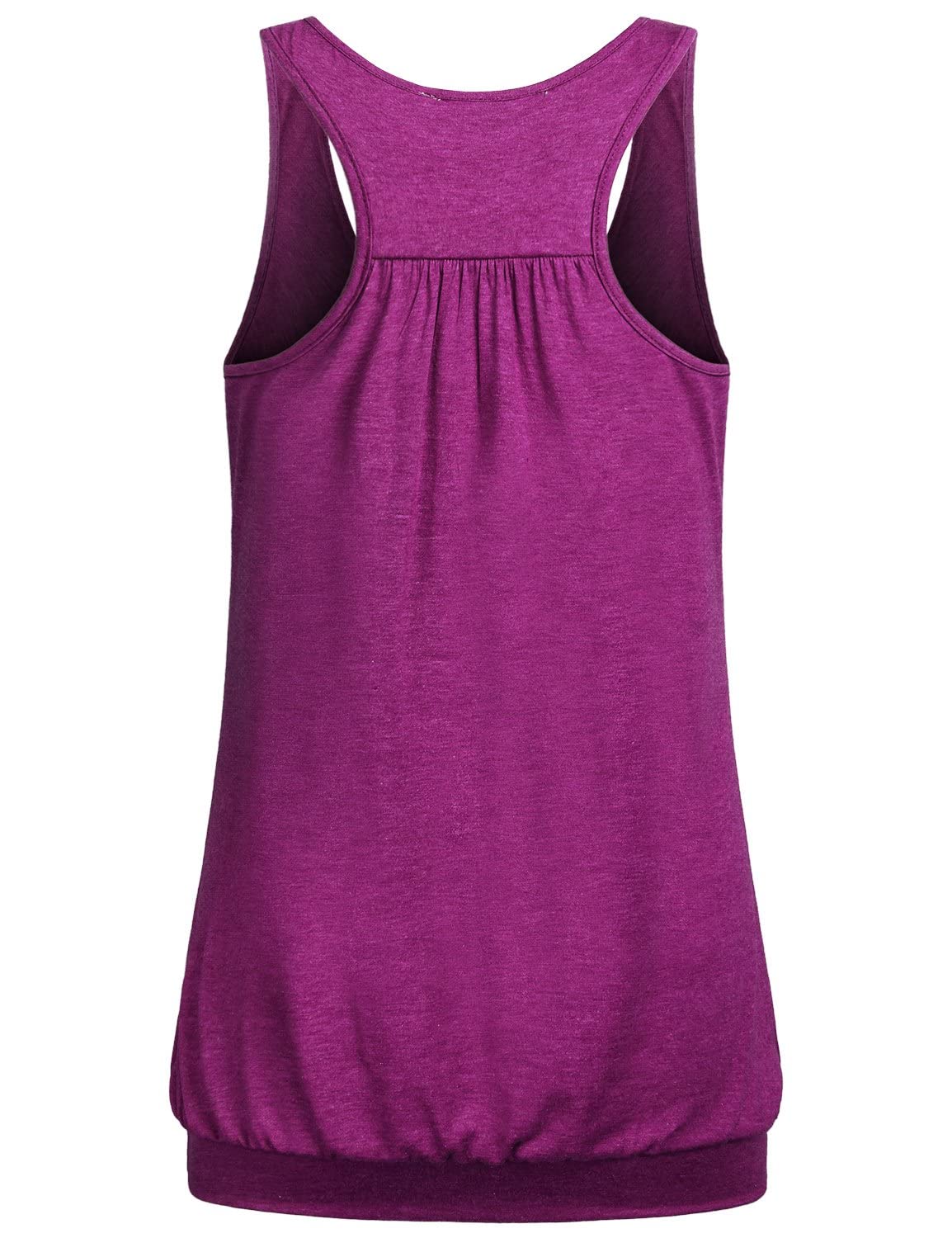 Banded Bottom Tops for Women Banded Waist Shirts Womens Maternity Workout Tops Sleeveless Tank Tops Yoga Activewear Red Small