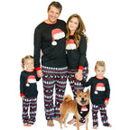 IFFEI Matching Family Pajamas Sets Christmas PJ's with Santa Hat Tee and Festival Style Pants Loungewear Men XL