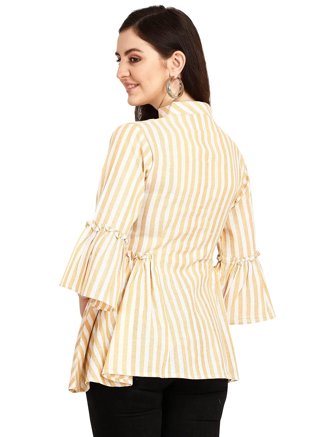 Leriya Fashion WomenS Rayon Sparkle Lining Tops Shimmer Glitter Loose Collor Long Butterfly Sleeve Party Tunic Dressy Tops (X-S