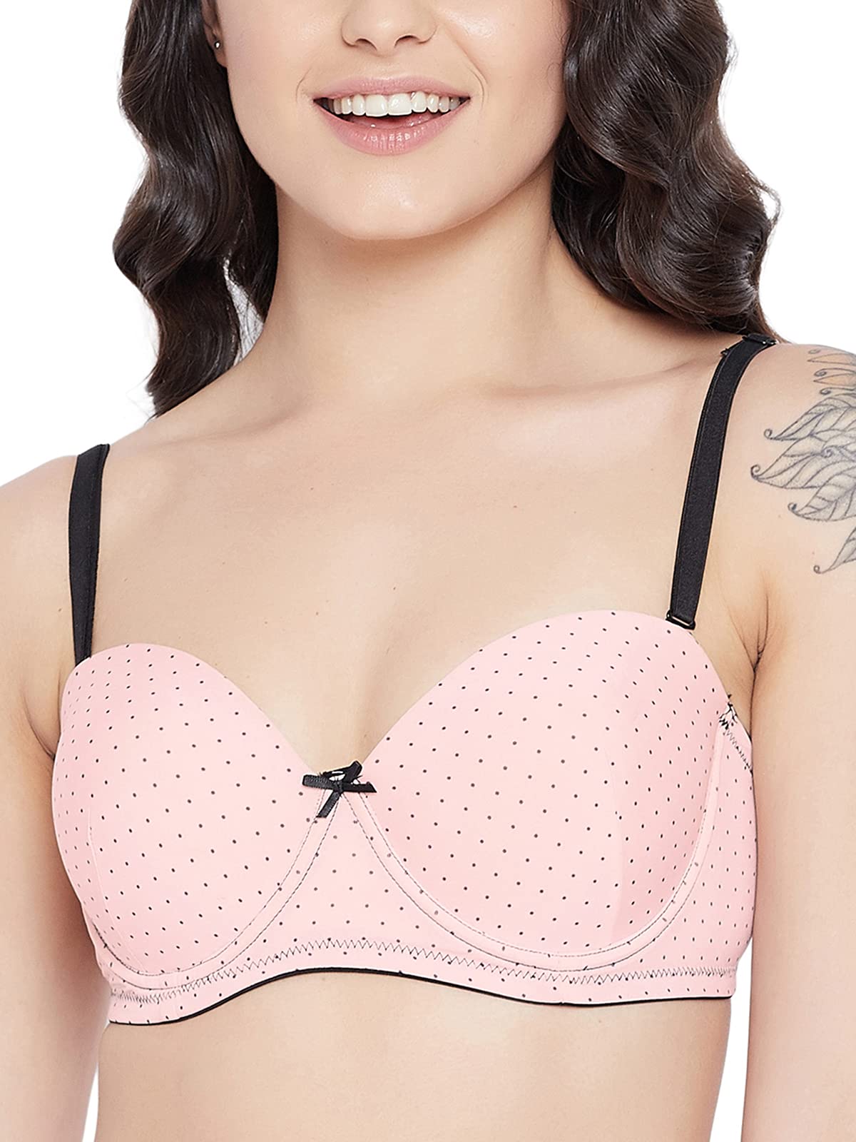 Clovia Womens Polyamide Push Up Bra (BR2080L2234C_Pink_34C)