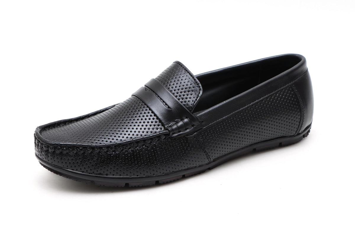 ARAMISH Mens Black Genuine Leather Casual Shoes Without Lace  5 UK 5