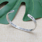 Gifts for Cousin Inspirational Bracelets for Women Mantra Cuff Crown Engrvaed Birthday Christmas Jewelry Cuff Bangle