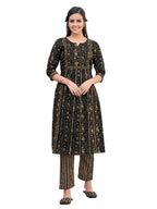 Nainvish Women Kurta With Pant(Sd426_Kb-S) Black