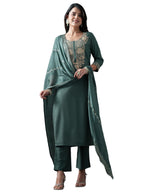Gerua by libas Embroidered Silk blend Straight Kurta set for Women (GS1125XL)