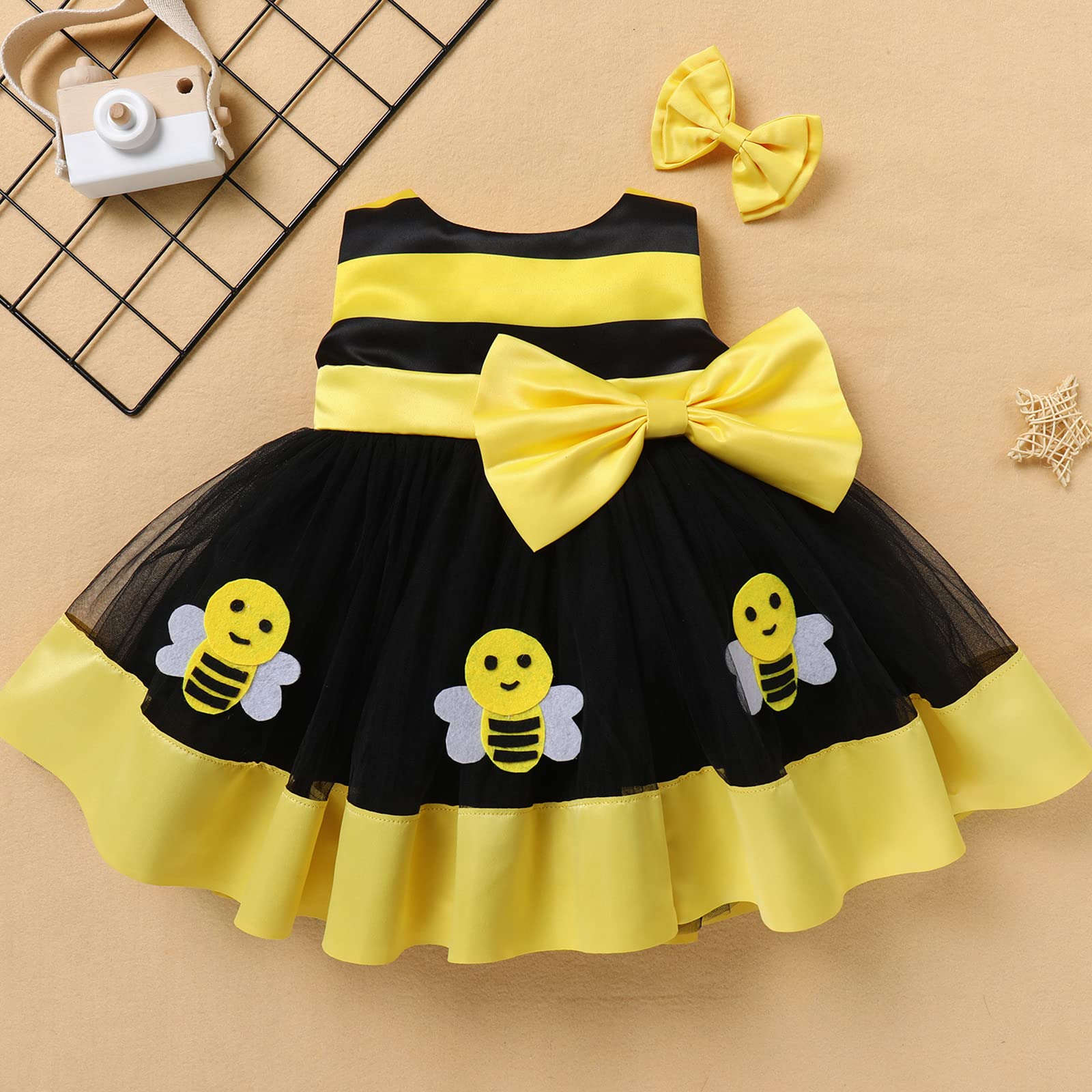 Newborn Toddler Baby Girl Princess Dress Up Cake Smash Birthday Tutu Ruffle Dress+Headband Summer Outfits Halloween Christmas