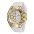 TechnoMarine Women's Cruise California Quartz Watch, Stainless Steel, Silicone Strap, 26.25 (Model: TM120028) (White)
