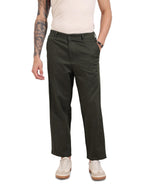 The Indian Garage Co Mens Mid-Rise Relaxed Fit Trousers Pants