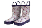 Foxfire for Kids FOX-600-78-9 Childrens Rainbow Unicorn Rain Boot - Size 9  Toddler