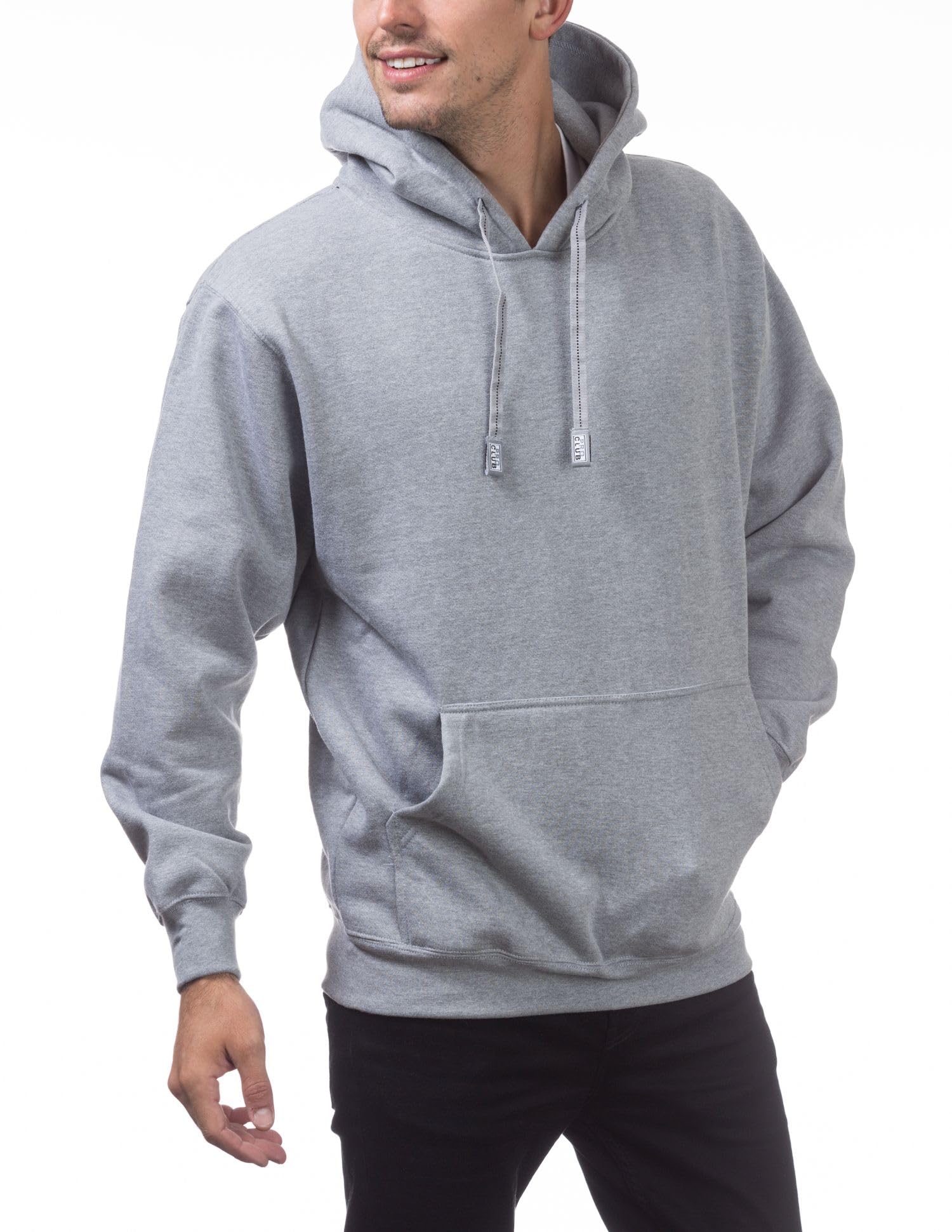Pro Club Men's Heavyweight Pullover Hoodie (13oz), 2X-Large, Heather Gray