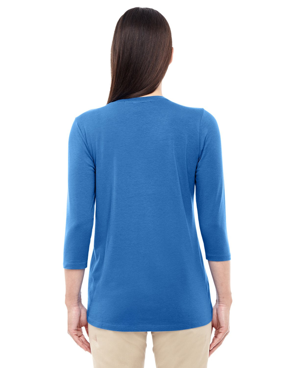Ladies Perfect FitBracelet-Length V-Neck Top - WHITE - XS(D0102H76K7J)