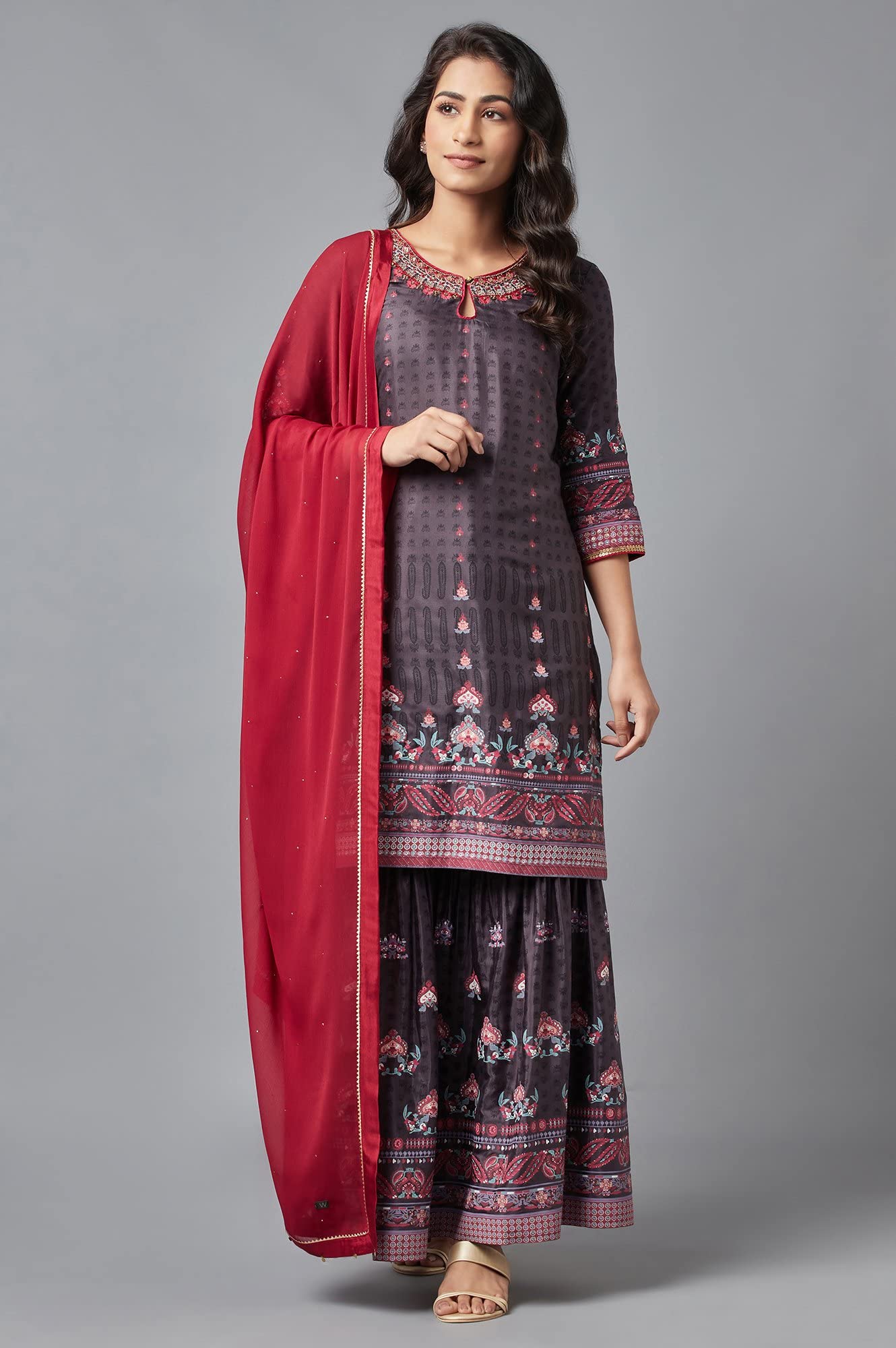 W For Woman Womens Kurta, Sharara & Dupatta