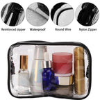 Tbestmax 10 Pcs Clear Cosmetic Bags Small Makeup Bags Portable Waterproof Travel Toiletry Bags Colorful Organizer, 7.5x 4.8x 2.3