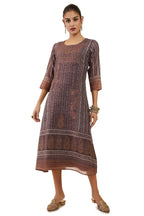 Soch Women Chanderi Blend Dress Kurta with Printed Designs and Sequins