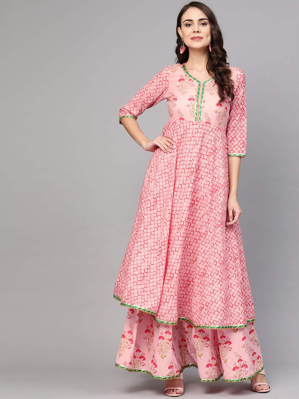 Idalia Pink Printed Kurta Set