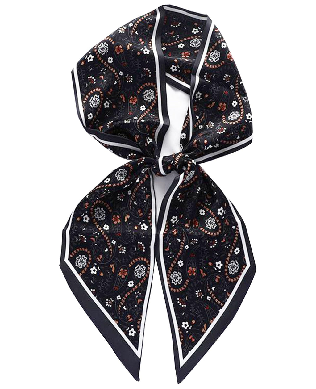 Clysoru Silk Neck Scarf Printed Scarves Head Women'S Fashion Oblique Angle Satin Scarfs For Bag Hair 59    X 5.9    (Navy blue y