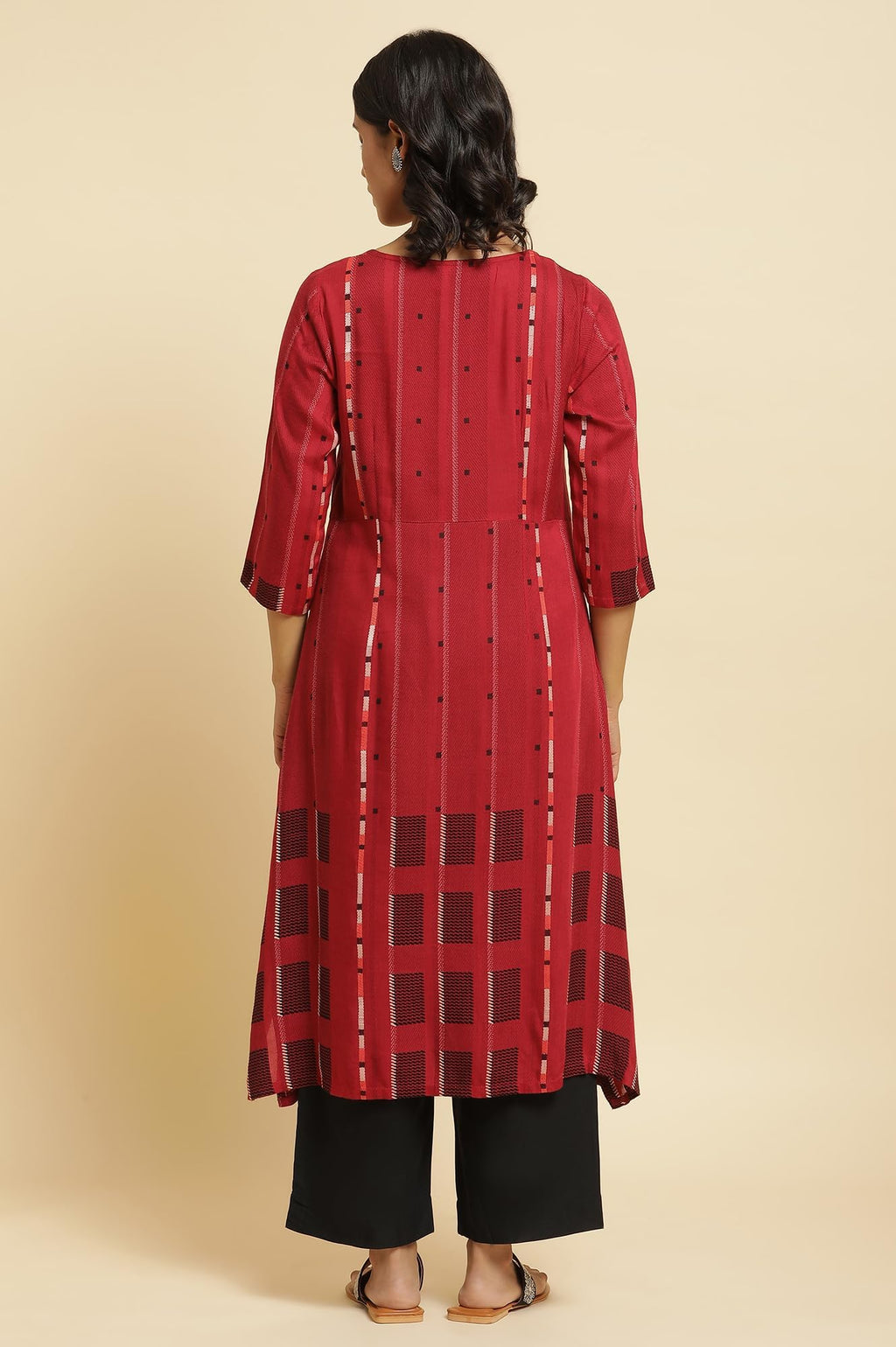 W For Woman Kurta & Parallel Pant_22Fews17579-312192_S