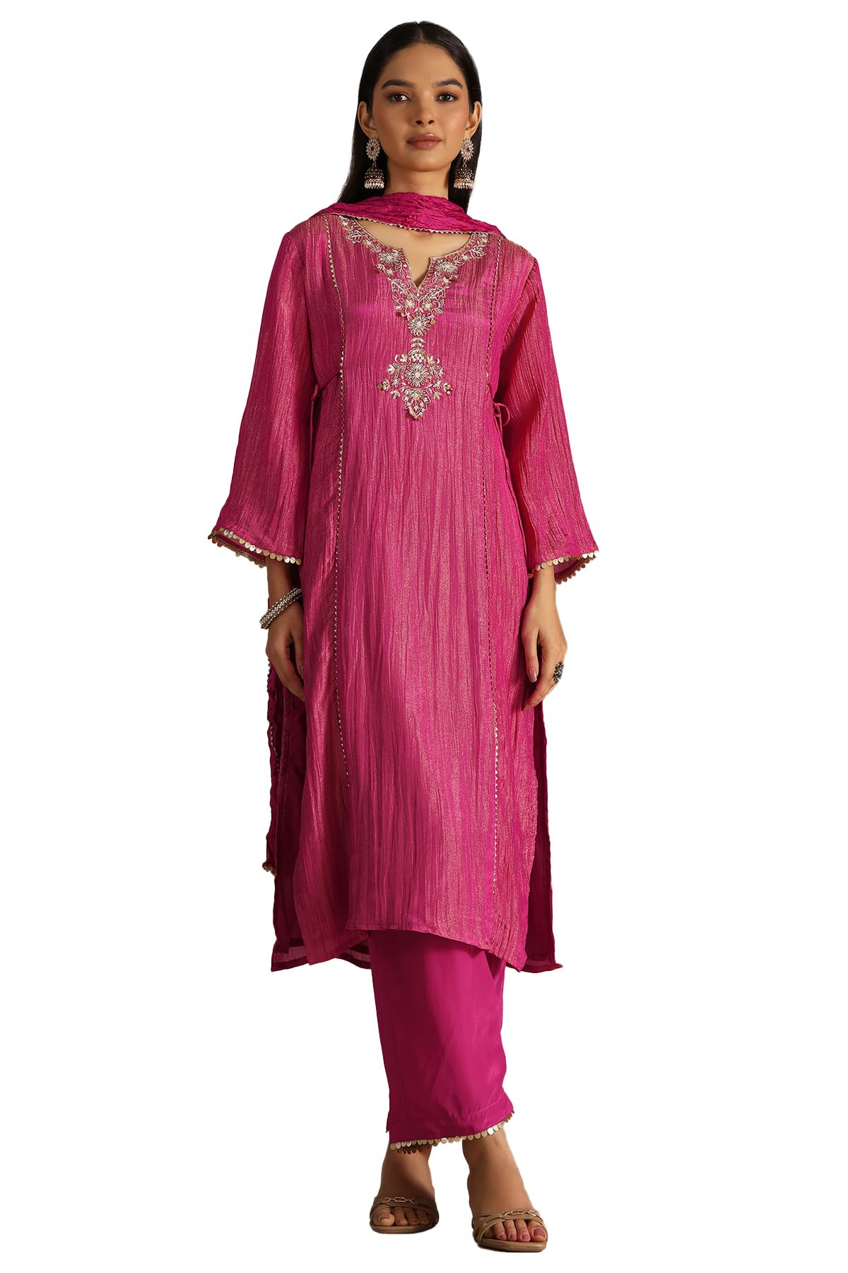 Soch Women Tissue Embroidered Suit Set with Zardosi