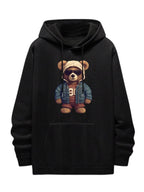 Indoprimo MenS Cotton Sweatshirts Hoodies With Pockets Full Sleeves Hooded Neck Line Teddy Printed Classic Style Regular Fit An