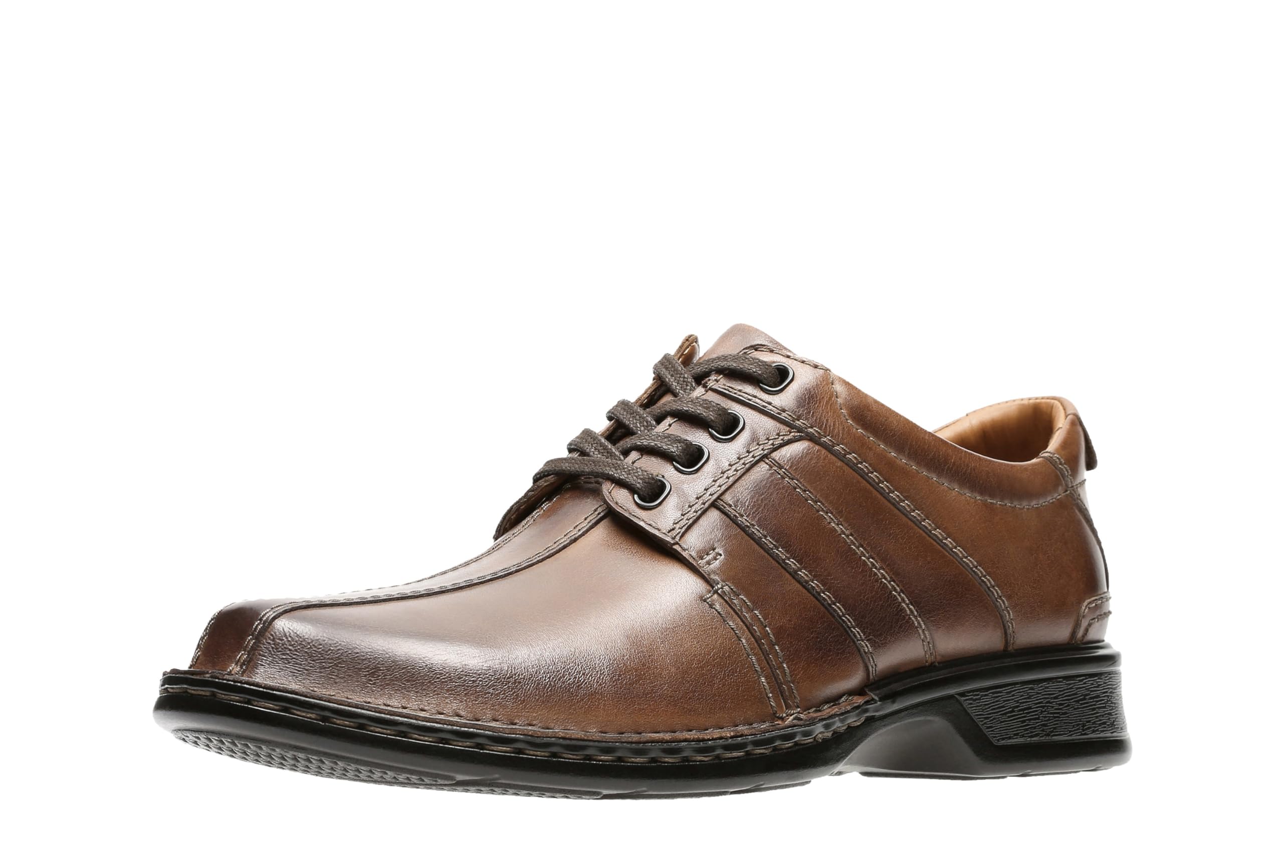 Clarks Men's Touareg Vibe Oxford, Brown Leather, 10 W US