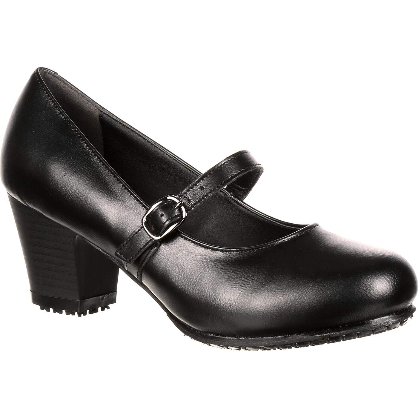 Genuine Grip 8200-6.5M Womens Slip-Resistant Leather Mary Jane  Black - Size 6.5