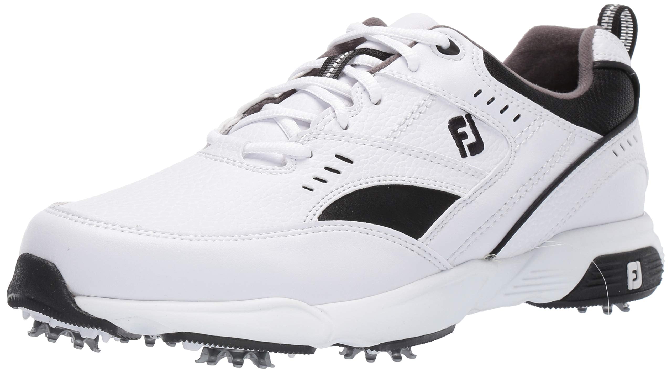 FootJoy Men's Sneaker Golf Shoes, White/Black, 11.5 Wide