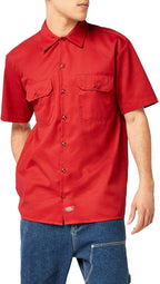 Unisex Short-Sleeve Work Shirt - BLAcK - S(D0102H7MF1P)