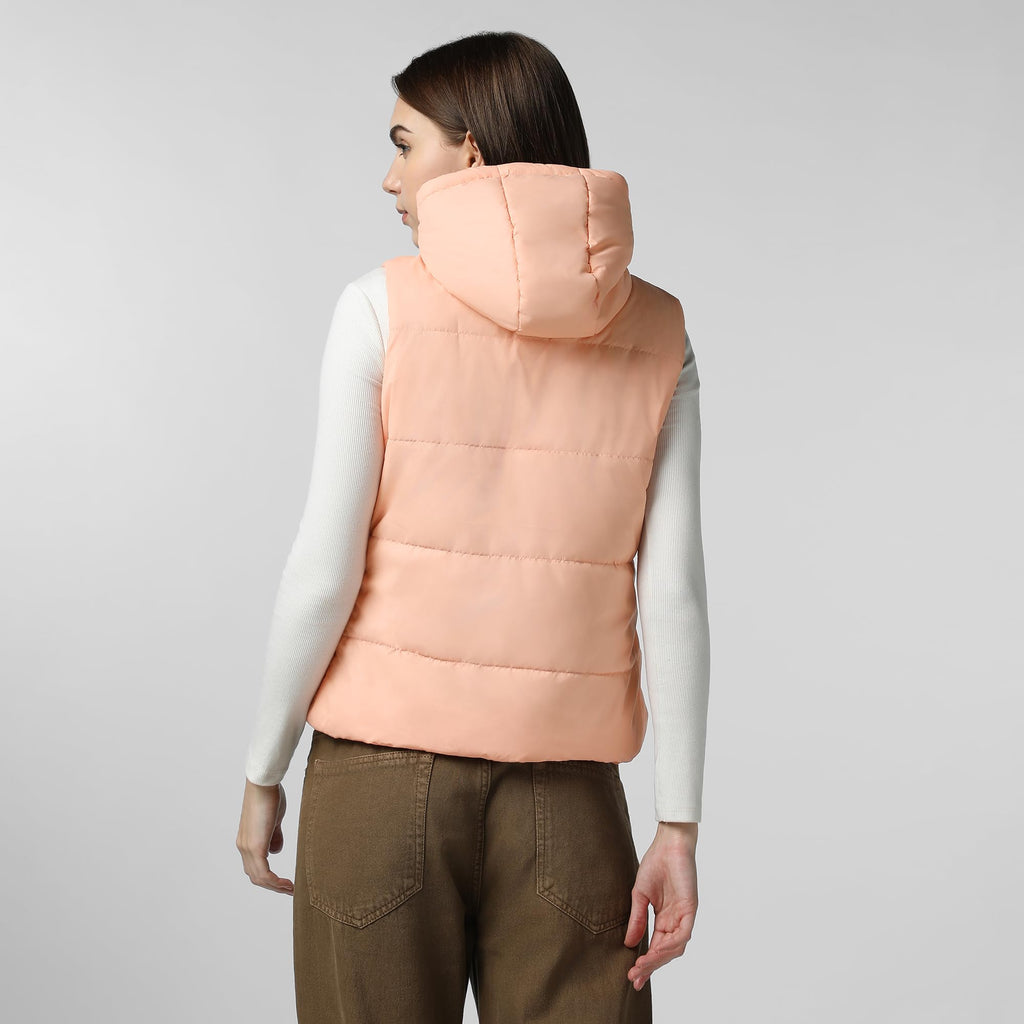 FYLTR Womens Sleeveless Puffer Jacket With Contrast Full Zipper - Hood With Contrast Lining | Side Pockets | Quilt Pattern | Ca